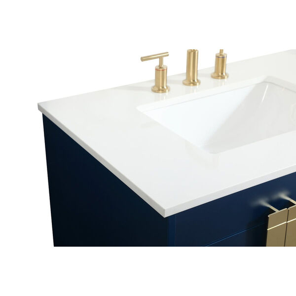 Eugene Blue 32-Inch Single Bathroom Vanity, image 4