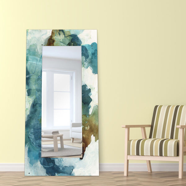 Blue 72 x 36-Inch Rectangular Beveled Floor Mirror, image 1