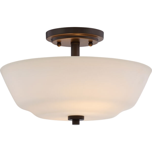 Willow Forest Bronze Two-Light Semi-Flush Mount, image 1