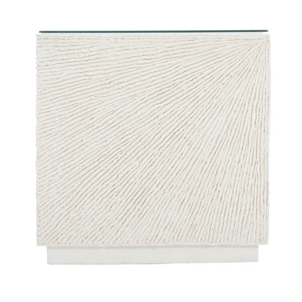 Exteriors White Tenerife Coco Twig Cube End Table, image 1