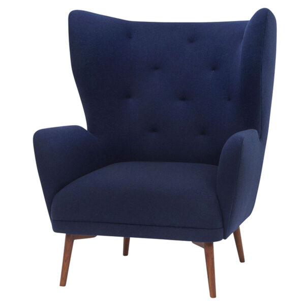 Klara Midnight Blue and Walnut Occasional Chair, image 6