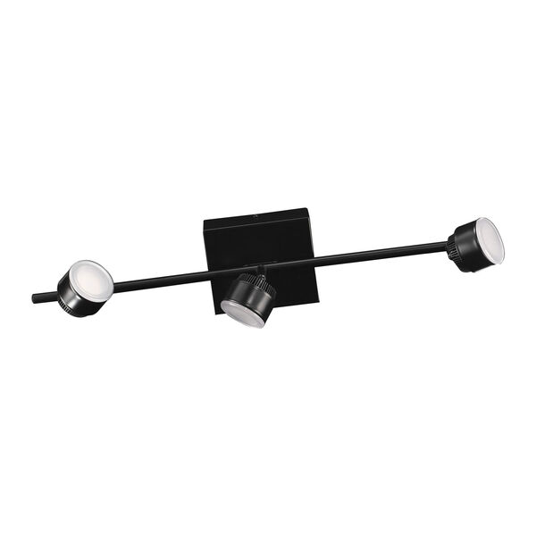 Armento Black Three-Light LED Fixed Track Light with Adjustable Shade, image 1