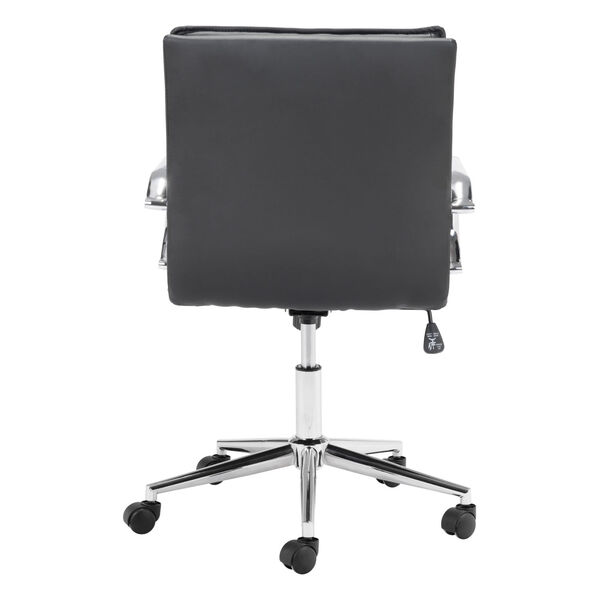 Partner Black and Chrome Office Chair, image 4