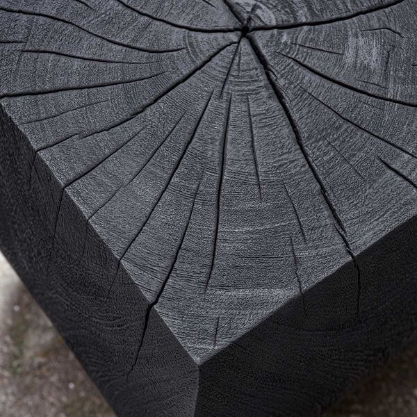 Grove Rustic Black Wooden Accent Stool, image 6