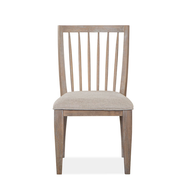 Ainsley Brown and White Dining Side Chair with Upholstered Seat, image 4