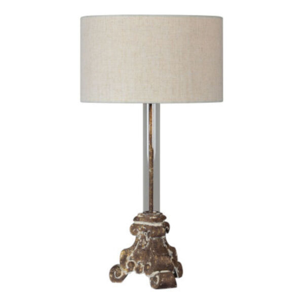 Partridge Rustic Gold One-Light Table Lamp Set of Two, image 1
