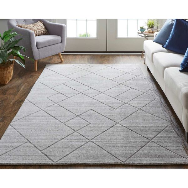 Redford Solid Gray Silver Rectangular 3 Ft. 6 In. x 5 Ft. 6 In. Area Rug, image 2