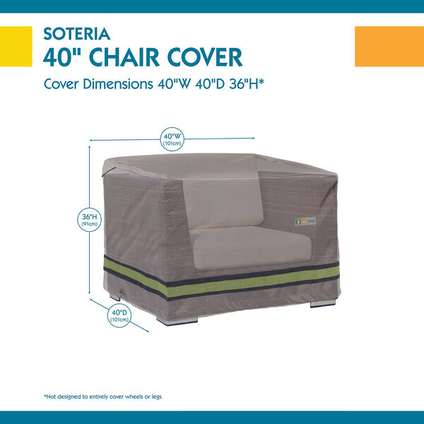 Soteria Grey RainProof 40 In. Patio Chair Cover, image 3