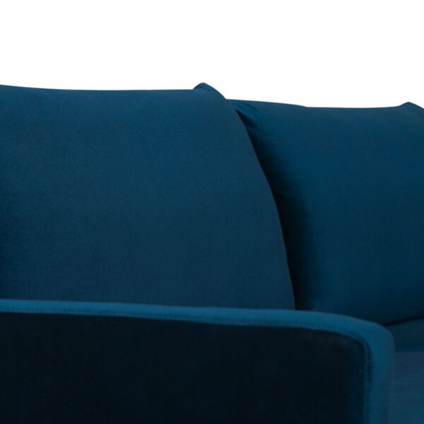 Anders Midnight Blue and Silver Sofa, image 4