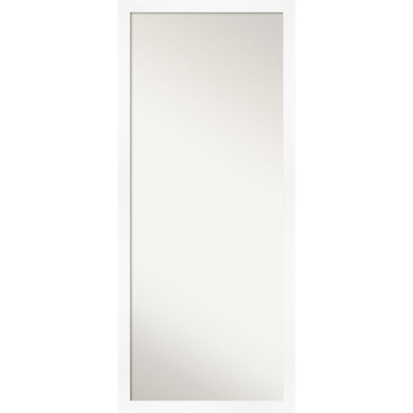 White Frame 27W X 63H-Inch Full Length Floor Leaner Mirror, image 1