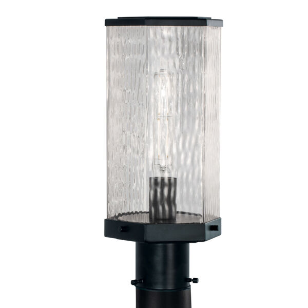 Polygon Matte Black One-Light 13-Inch Outdoor Post Lamp, image 1