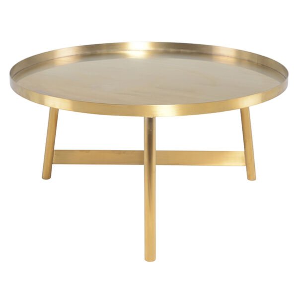 Landon Brushed Gold Coffee Table, image 3