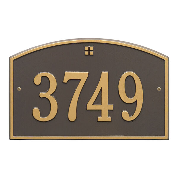 Personalized Cape Charles Wall Address Plaque in Bronze and Gold, image 1
