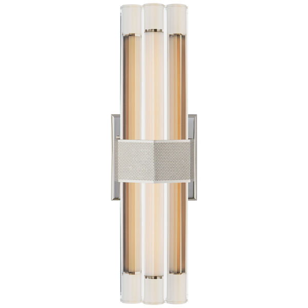 Fascio 14-Inch Sconce in Polished Nickel with Crystal by Lauren Rottet, image 1