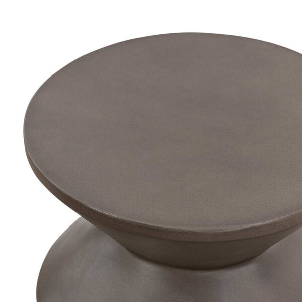 Lizzie Dark Gray Concrete Drum Table, image 4