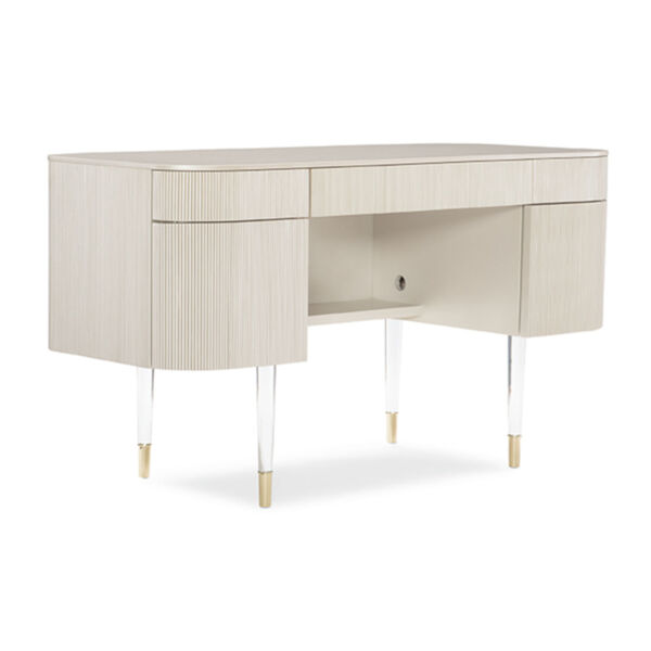 Classic Matte Pearl and Whisper of Gold Lady Love Desk, image 4