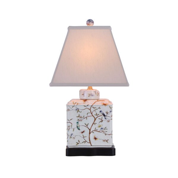 White Rectangle Jar Table Lamp, image 1