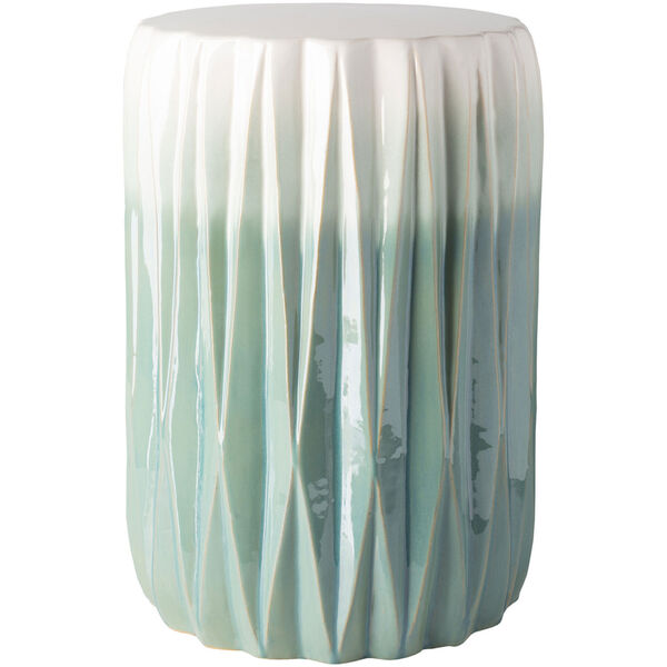Aynor Mint and White Garden Stool, image 1