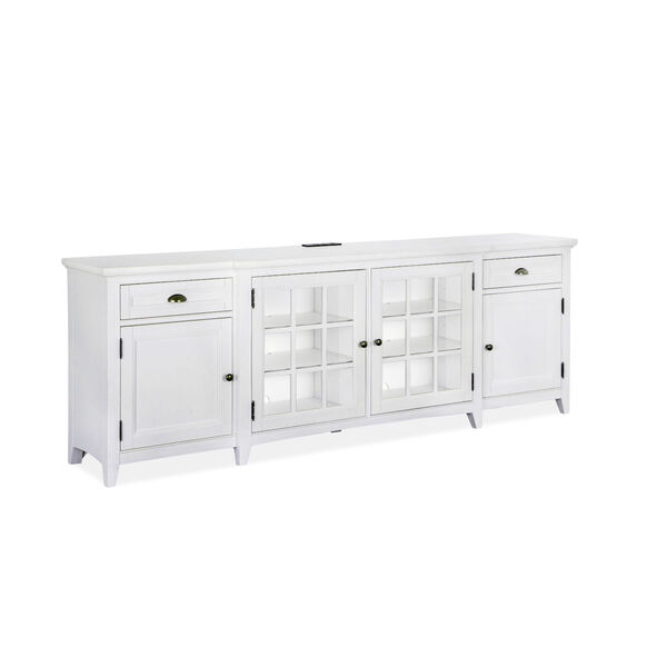 Heron Cove 90-Inch White Entertainment Console, image 1