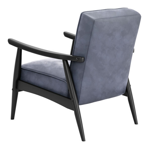 Rocky Gray and Black Velvet Arm Chair, image 6