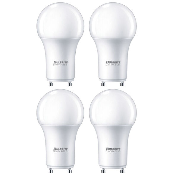 Pack of 4 Frost A19 LED with Twist and Lock GU24 Base Dimmable 15W 2700K Light Bulbs, image 2