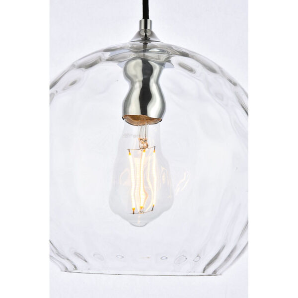 Cashel Chrome and Clear One-Light Pendant, image 6
