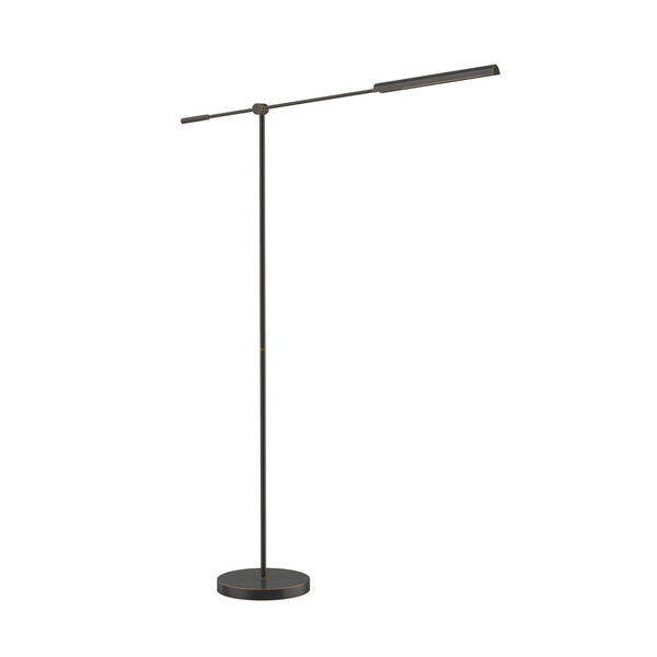 Astrid Urban Bronze Integrated LED Floor Lamp with Metal Shade, image 1