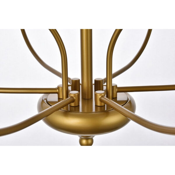 Westley Brass Nine-Light Pendant, image 6