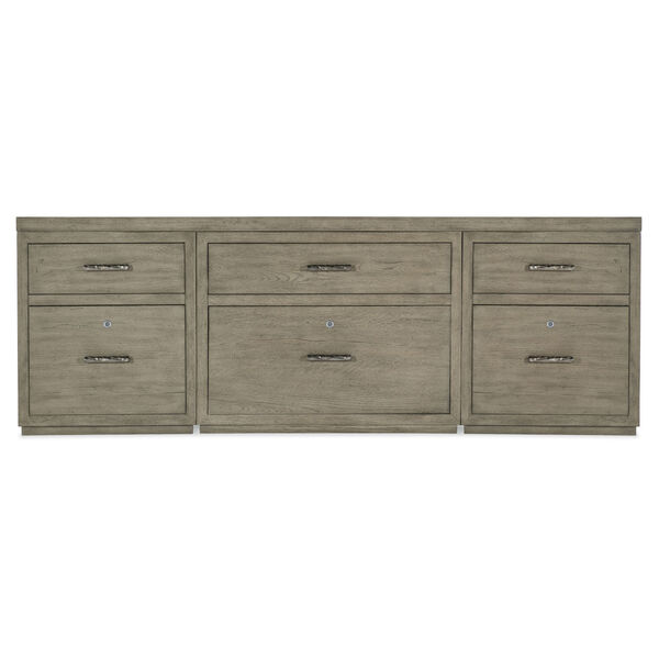 Linville Falls Smoked Gray 84-Inch Credenza with Two Files and Lateral File, image 4