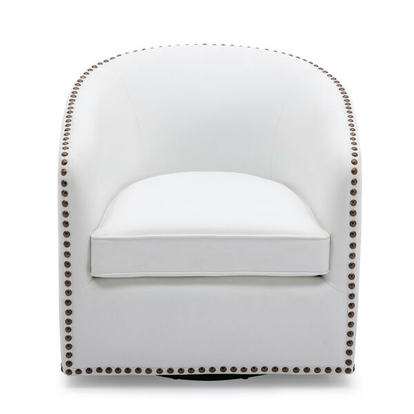 Tyler Milky Swivel Arm Chair, image 2
