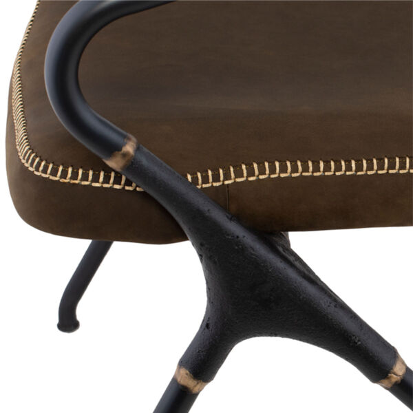 Akron Brown and Black Dining Chair, image 4