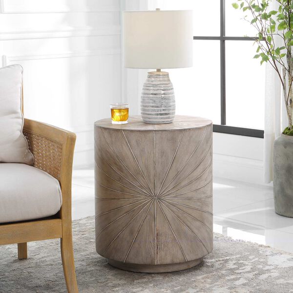 Starshine Warm Gray Wooden Side Table, image 1