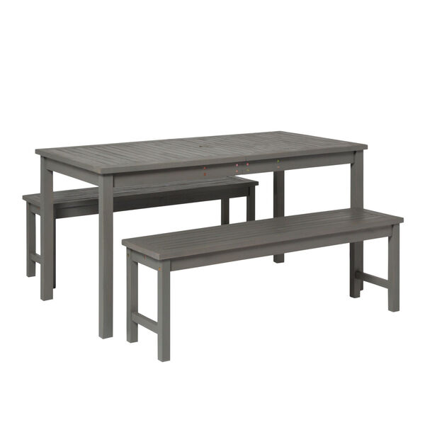 Gray Wash 32-Inch Three-Piece Simple Outdoor Dining  Set, image 2