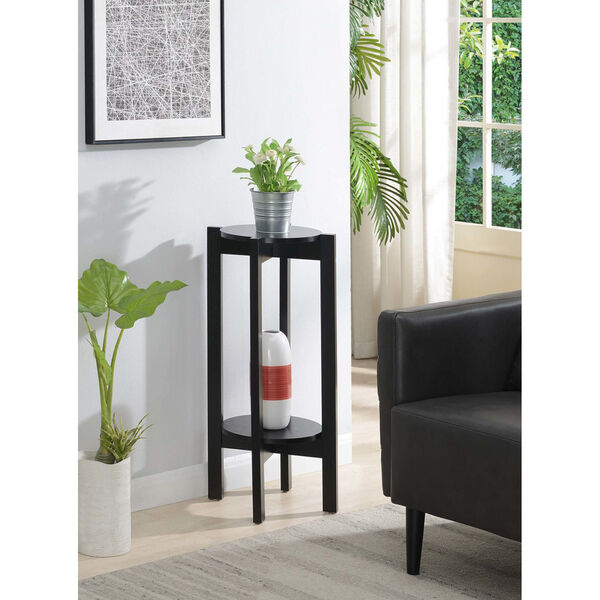Newport Black 31-Inch Plant Stand, image 1