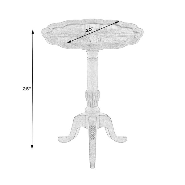 Dansby Antique Beige Pedestal Side Table, image 3