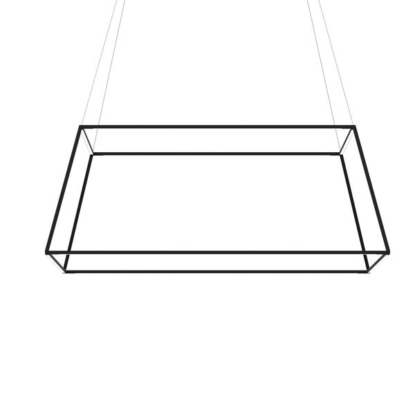 Z-Bar Matte Black 51-Inch Soft Warm LED Square Pendant, image 1