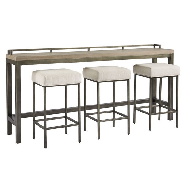 Curated Greystone Mitchell Console With Stools, image 1