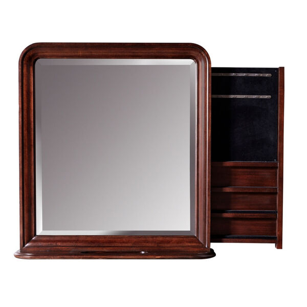 Classic Cherry Vertical Storage Mirror, image 1