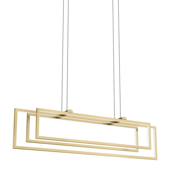 Jestin Champagne Gold Three-Light LED Linear Chandelier, image 2