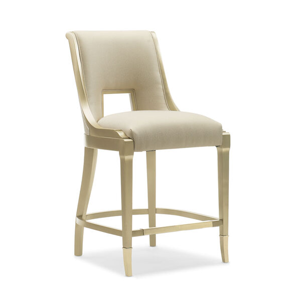 Caracole Classic Gold Bullion Paint and Beige In Good Taste Counter Stool, image 1