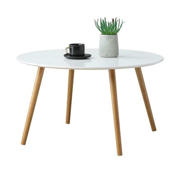 Oslo Glossy White Round Coffee Table, image 5