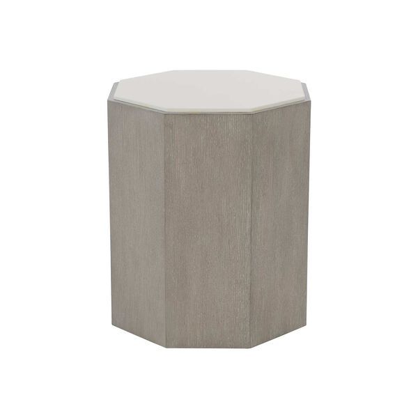 Avenue White and Gray Truffle Accent Table, image 1