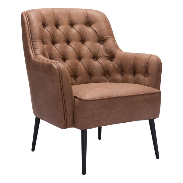 Tasmania Vintage Brown and Gold Accent Chair, image 1