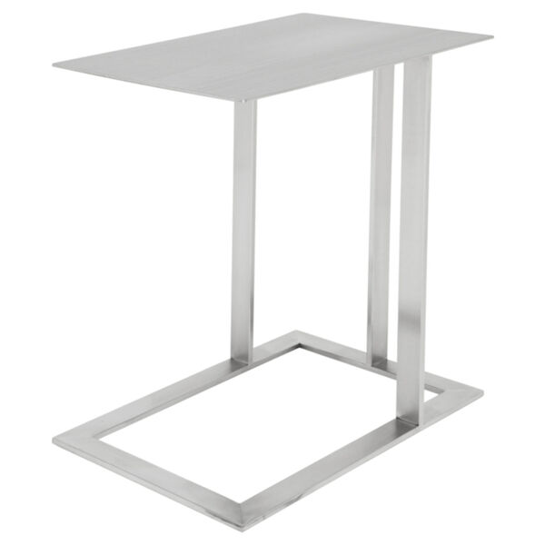 Celine Brushed Silver Side Table, image 1