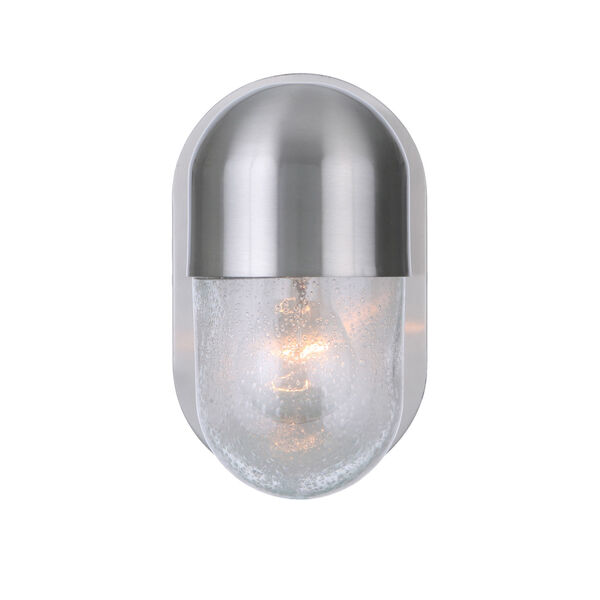 Pill Brushed Polished Nickel One-Light Wall Sconce, image 2