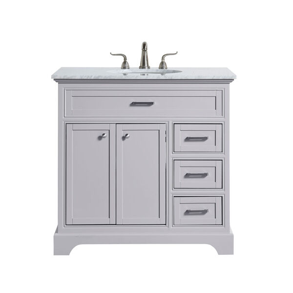 Americana Light Gray 36-Inch Vanity Sink Set, image 2