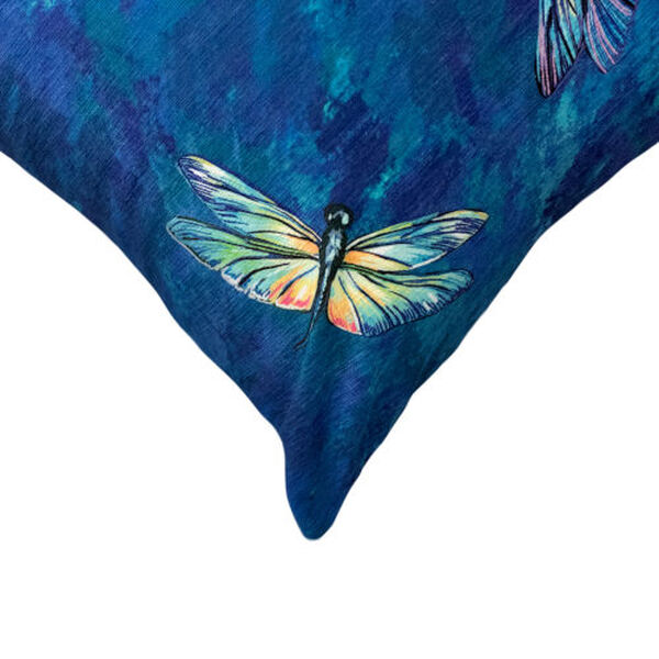 Illusions Midnight Liora Manne Dragonflies Indoor-Outdoor Pillow, image 3