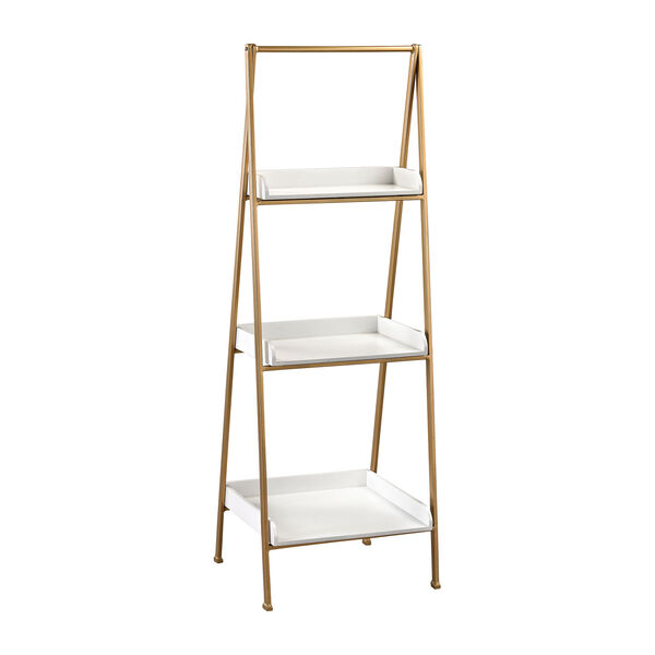White and Gold Accent Shelf, image 1