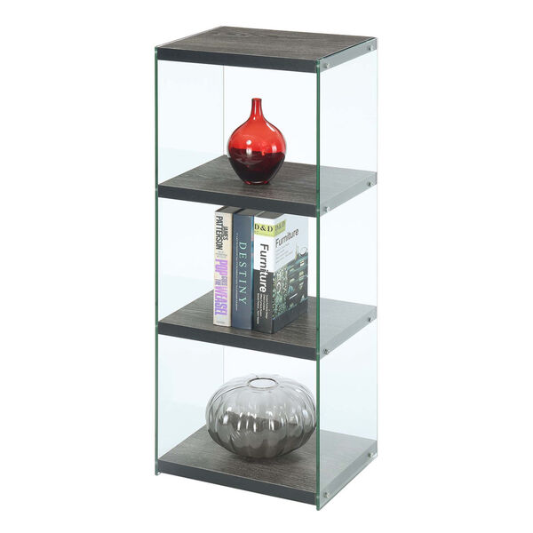 SoHo Weathered Gray Four-Tier Tower Bookcase, image 3