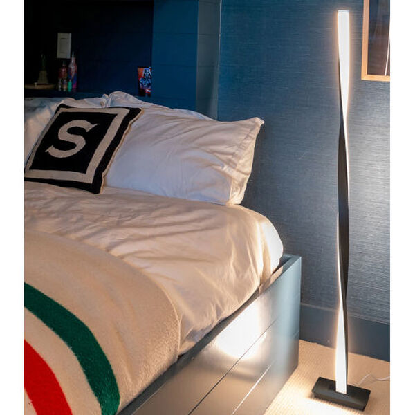 Helix Black Integrated LED Floor Lamp, image 6